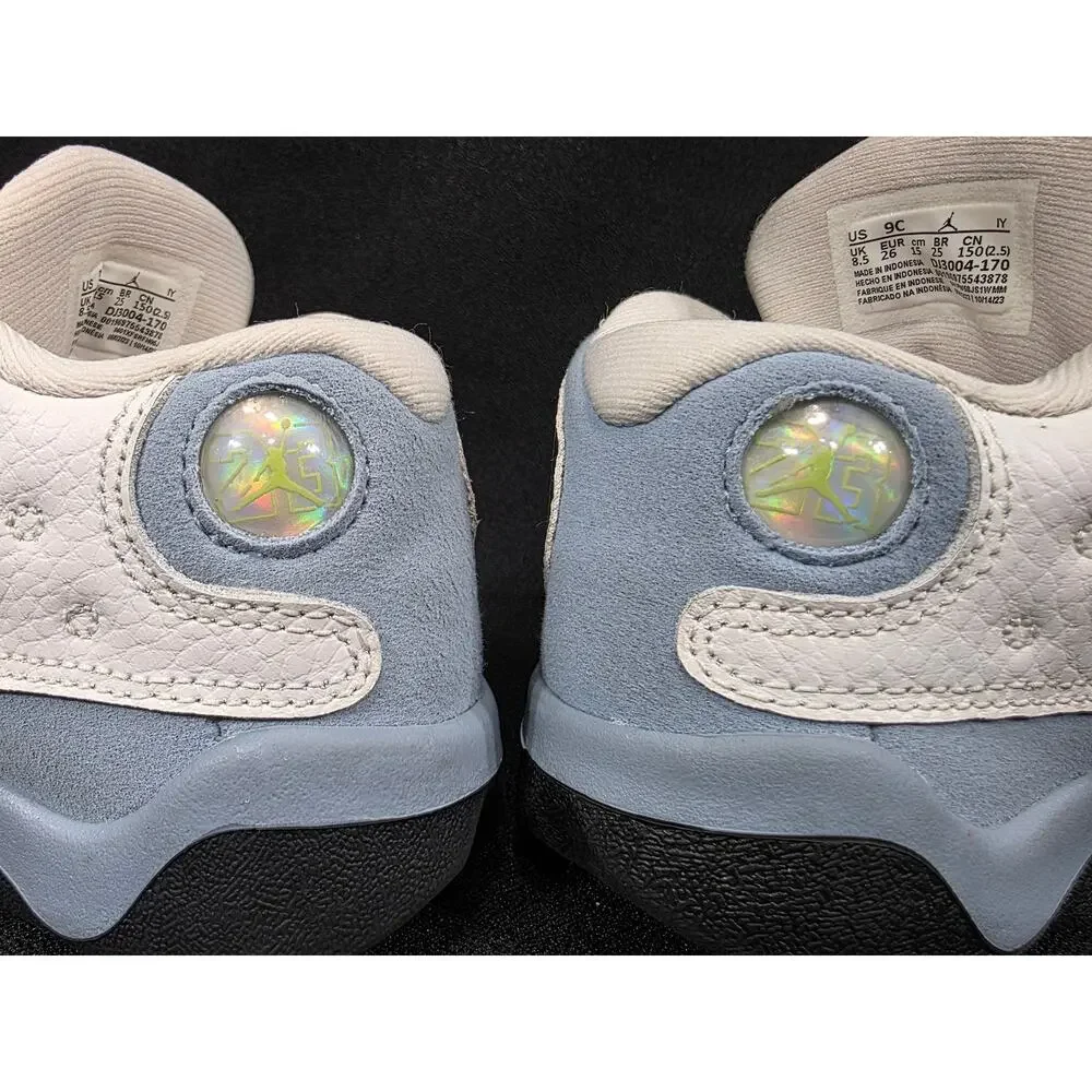 Nike Air Jordan 13 Retro Blue Grey Leather Suede Toddler Shoes Size 9C